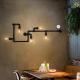 Industrial Wrought Iron Decorative Water Pipe Wall Lamp E27 For Retro Loft