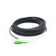Black 4.0 FTTH Drop Cable Fiber Optical Patch Cord With 2.0 Connector SC/APC