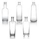 Base Material Glass Customized 500ml 700ml 750ml Super Flint Round Clear Glass Bottle