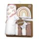 Home Baby Bath Set 6 Pieces with Soft Hooded Towel Sponge and Washcloth Included