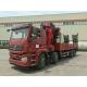 Euro II Crane Cargo Truck SHACMAN H3000 Construction Crane Truck 8x4 340hp