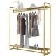 Factory Custom Color Size Gold Clothing Rack Modern Boutique Display Rack Gold Display Rack