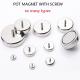 Neodymium Round Magnets with Outside Screw Cup Pot Shape Tolerance ±5% Magnetic Material
