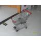 45L Wire Shopping Cart For Small Market , 4 Wheel Metal Shopping Trolley