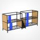 Hotel double decker curtain bed steel bunk beds with middle ladder and locker