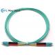 LC To LC Fiber Optic Patch Cord 10G OM3 50/125 Aqua Duplex 2.0mm 3.0mm Custom
