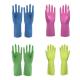 Natural Latex Flock Lined Long Household Cleaning Gloves Rubber Gloves