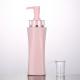 Wholesale 350ml 500ml Luxury Pink Square Airless Refillable Shower Gel Empty Pump Bottles Body Lotion Container