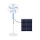 16'' Rechargeable Solar Powered Stand Fan With 25W Power And 20W Polysilicon Panel
