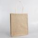 Brown Recycled Eco Friendly Jute Bags , Small Jute Hessian Shopping Bags