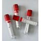 Sterile Plain Blood Collection Test Tubes Plastic Glass Vacuum Red Cap 10ml