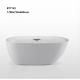 Acrylic Stand Alone Bathtubs Oval Shaped Easy Cleaning CE ISO9001 Certification