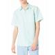 Curved Hem Mens Casual Short Sleeve Shirts 52% Linen 48% Cotton Blend
