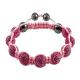 10mm Pink Crystal Beads Shamballa Bracelets