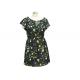 Short Sleeve Floral Maxi Dress , 100 Polyester Maxi Dress With Sleeves Swimwear Style