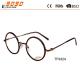 Retro round TR90 optical frame with bronze temple ,suitable for women