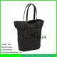 LUDA crochet raffia straw black handbag fashion shoulder raffia beach bag