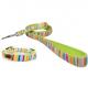 Cute Rainbow Pet Dog Collar Leash Set Nylon Custom Logo Fashion Sublimation