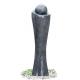 Modern Black Marble Outdoor Sphere Water Fountains For Garden