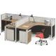 modern 2 seats office woode panel workstation table furniture in warehouse