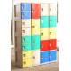 1609 X 727 X 300 Mobile Phone Lockers Blue / Beige Double Tier Lockers With Charging