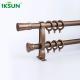 28mm Double Hanging Curtain Rod Set Expandable Light Filtering