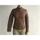 Mandarin Collar Ladies PU Jacket , Womens Faux Leather Jackets Zip Through TW76738