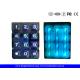 Illuminated Indoor Access Control Zinc Alloy Metal Keypad With 12 Keys