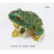 New design reinstone enamel Jiraffe frog pewter jewelry box metal pewter frog pewter jewelry box