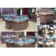 Elegant Design Countertop Jewelry Display Cases Stable Stainless Steel Frame Wood