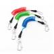 Plastic Stretchy Colorful Coiled Key Lanyard With Locking Screwgate Carabiners