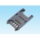 6 Pin Electronic Component SIM Card Connector LCP Plastic Material High Durability