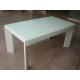 Modern Dining Room Furniture,Tempered Glass/White High Glossy Dining Table