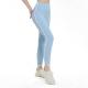 Rib Stitching White Stripes Yoga Pants Capri Women High Waist Sports Fitness Elastic Tight
