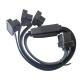 Flat Ribbon Obdii Splitter Cable , Obd2 16 Pin Male To Female Extension Cable