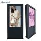 55 Inch Outdoor Digital Signage Totem 4K IP65 Floor Free Standing