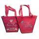75g Pink Trapezium Nonwoven Fabric Carrier Bags With Customized Logo For Girls