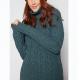 Cable Knitted High Neck Pullover , Custom Warm Easy Crochet Pullover Sweater