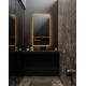 Sleek Design Mount Bathroom Cabinet Wash Basin Top Full Set Vanity With Led Light Mirror Bathroom Vanity