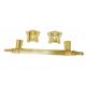 Golden color plastic coffin handles HP025 35*7.5cm