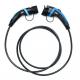 32A CE Approved Type 1 To Type 2 EV Charging Cable Blue Connector Plug
