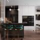 Smart Kitchen Fitted Kitchen Integrated Flat Pack Lacquer Kitchen Cabinets