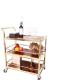 Foods and Beverages Stainless Steel Food Serving Trolley with Customized Caster Size