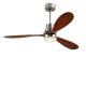 DC Motor Dimmable Ceiling Fan Light Kit 3 Plywood Blades Brushed Gold Color