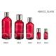 Red Cosmetic Glass Containers , 100ml / 50ml Essential Oil Glass Bottles