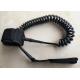 Police Retention Device Coiled Security Tethers , Tactical Pistol Sling With Belt
