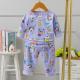 Violet Age 2 Kids Pyjama Set Long Clothes And Trousers Skin Friendly 90cm Height