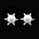 Little Stone 925 Silver Natural Pearl Earrings Simple And Romantic Size 10 X 10 MM