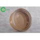 Take Away Disposable Round Kraft Paper Soup Bowl 500ml To Go Container With Clear Lid