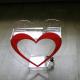 Heart Shape Acrylic Donation Box W/ Lock Clear Charity Plexiglass Donation Box